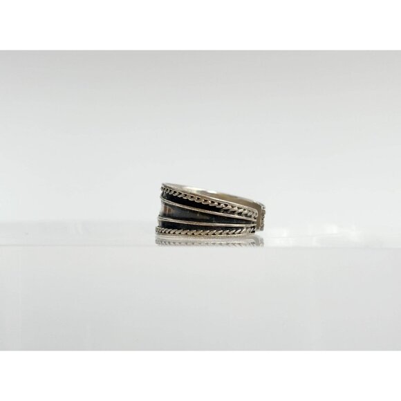 Balinese Inspired Oxidized Beaded 925 Sterling Silver Vintage Ring - sz 4.75 - Picture 7 of 11